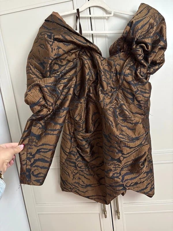 ASOS Corset brown and black dress ASOS luxe