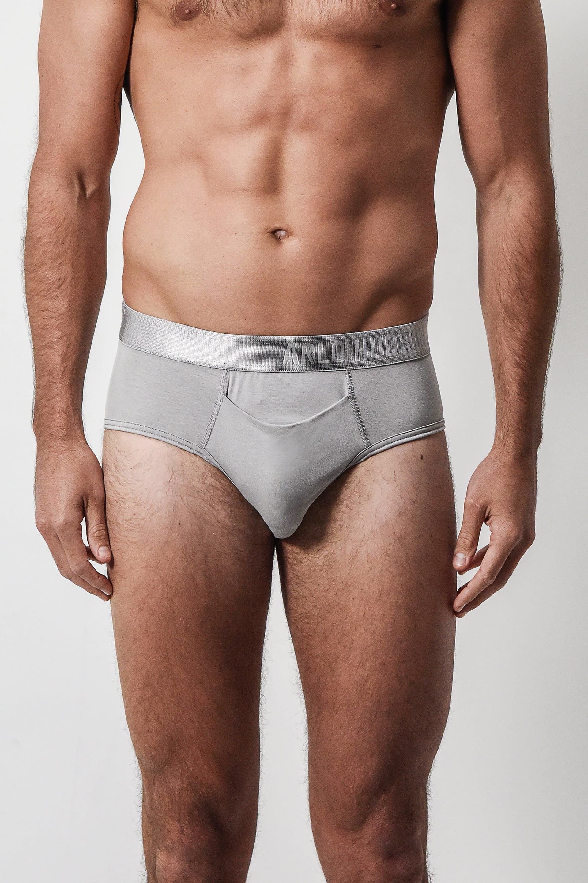 Arlo Hudson Arlo Hudson Men's Plain Tencel™ Brief in Light Grey