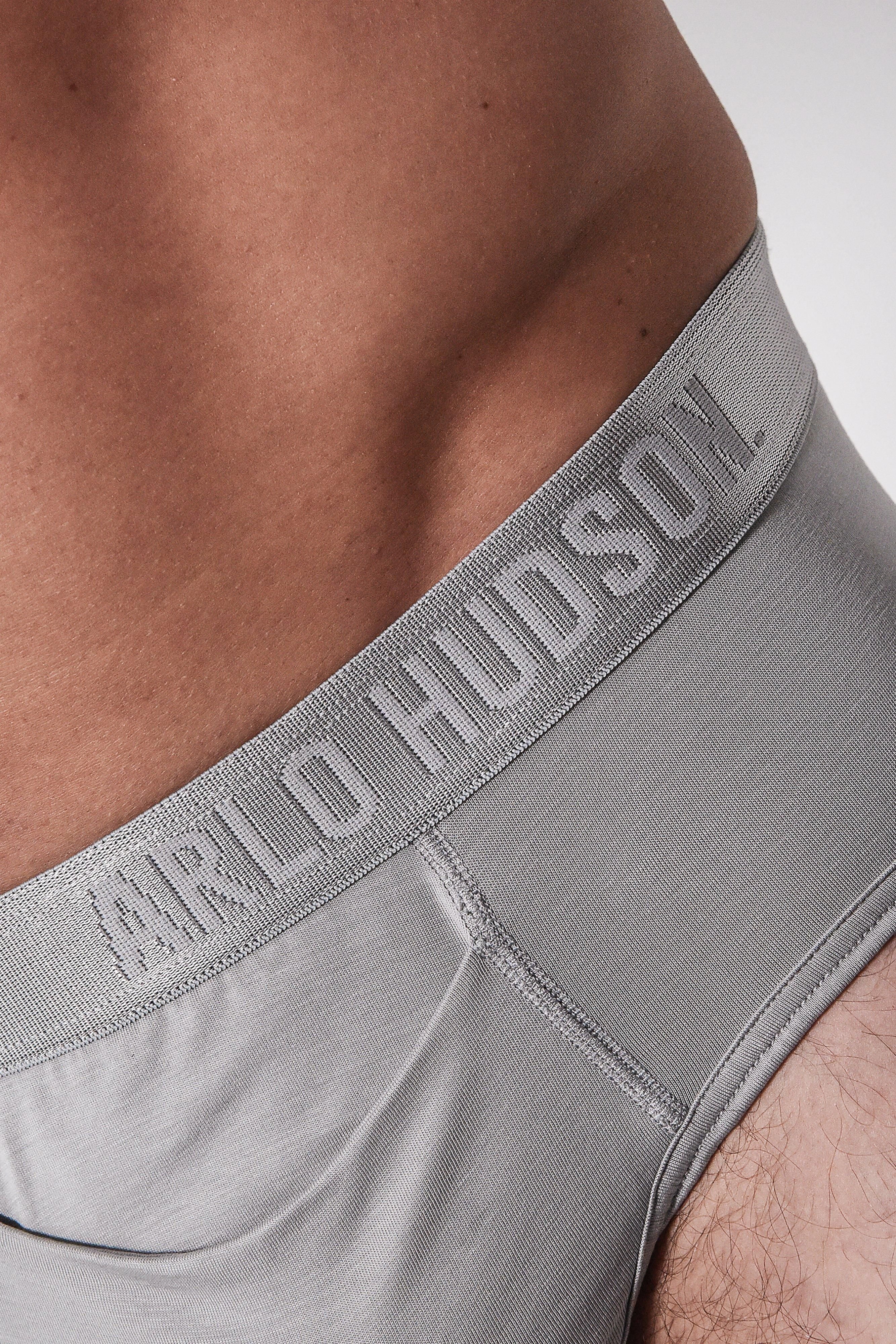 Arlo Hudson Arlo Hudson Men's Plain Tencel™ Brief in Light Grey - 3