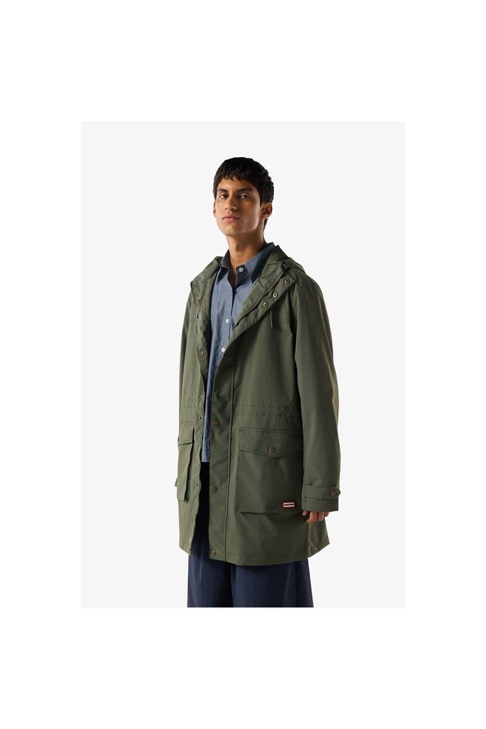 Hunter Hunter Men's Lightweight Waterproof Parka in Dark Green