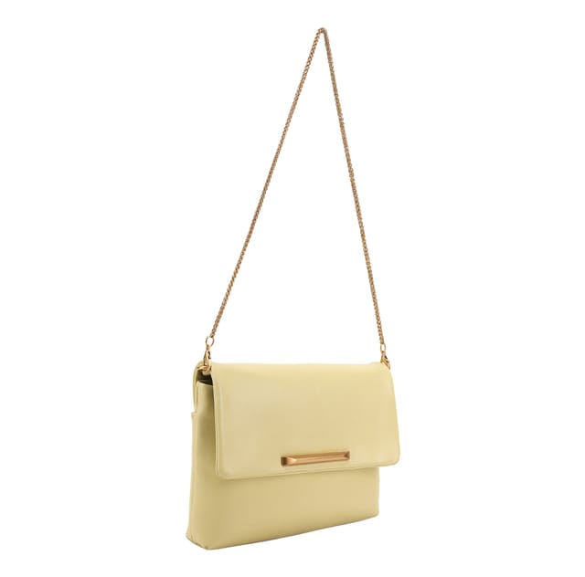 Paul Costelloe Paul Costelloe Women's Tilda Leather Clutch in Yellow - 2