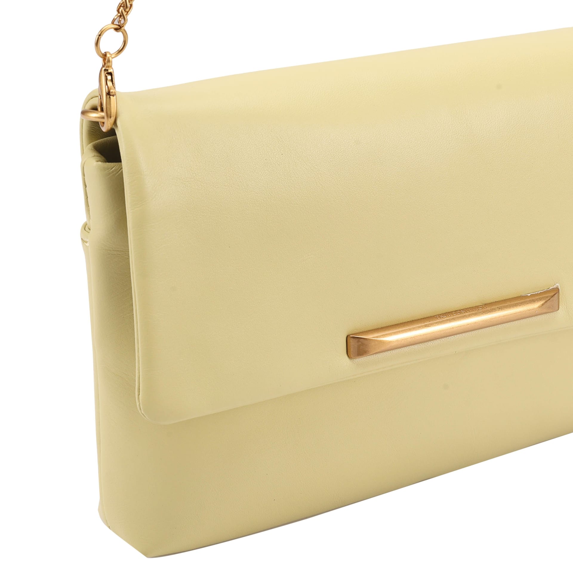 Paul Costelloe Paul Costelloe Women's Tilda Leather Clutch in Yellow - 4