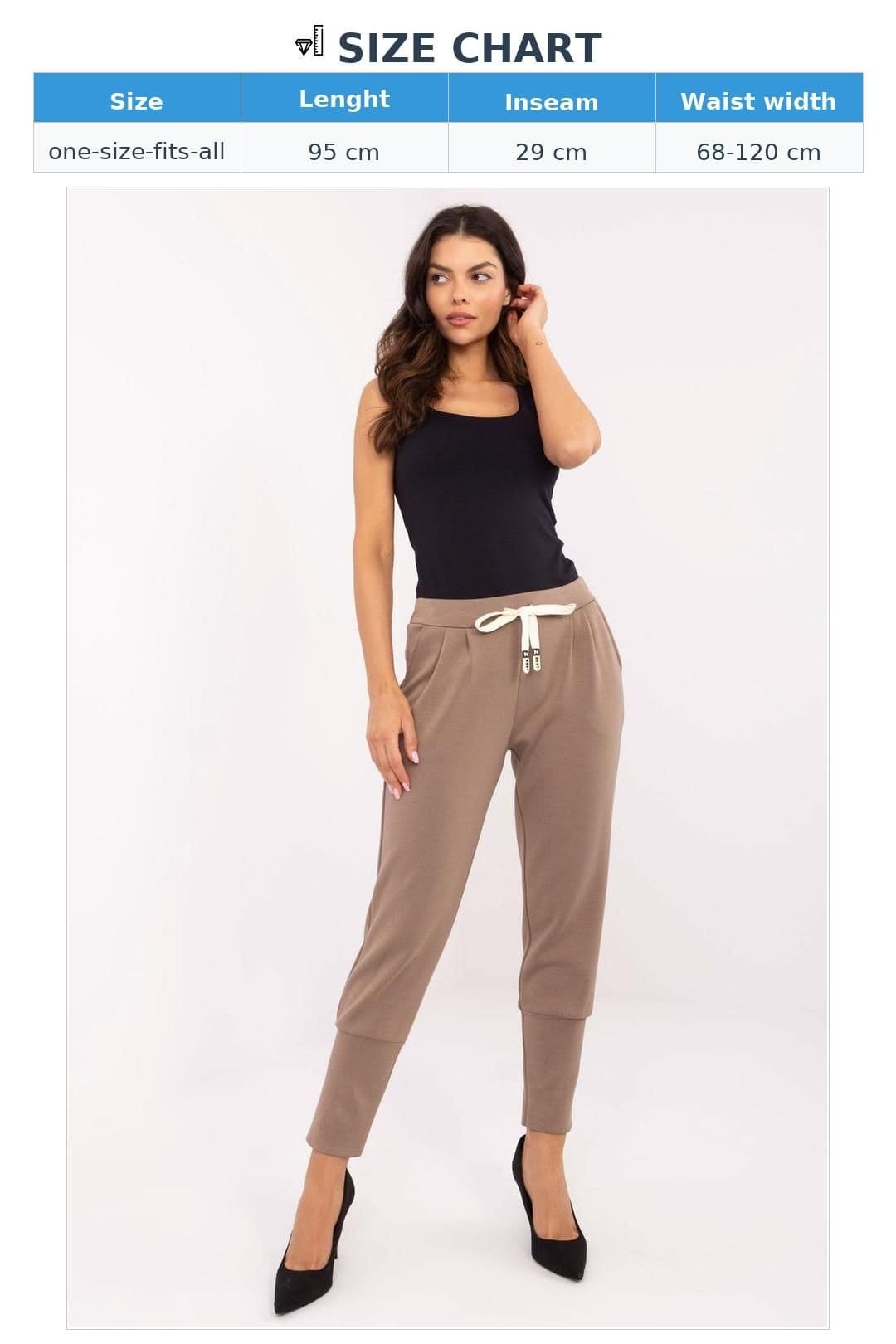Love Lace Love Lace Women's Viscose Elastane Track Trousers Style 207714 in Brown - 4