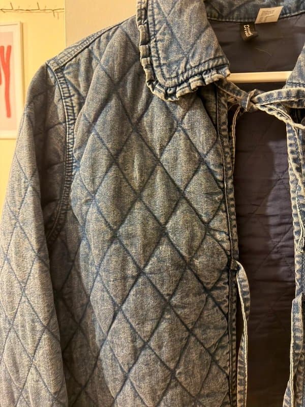 H&M denim quited jacket