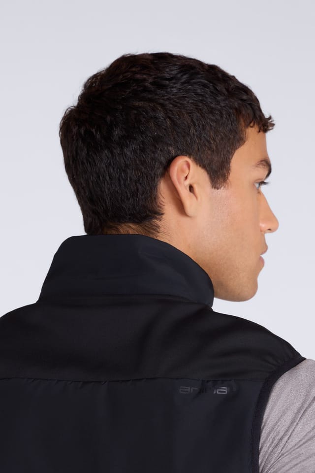 Animal Animal Men's 'Archie' Casual Lightweight Sleeveless Active Full Zip Outdoor Gilet in Black - 3