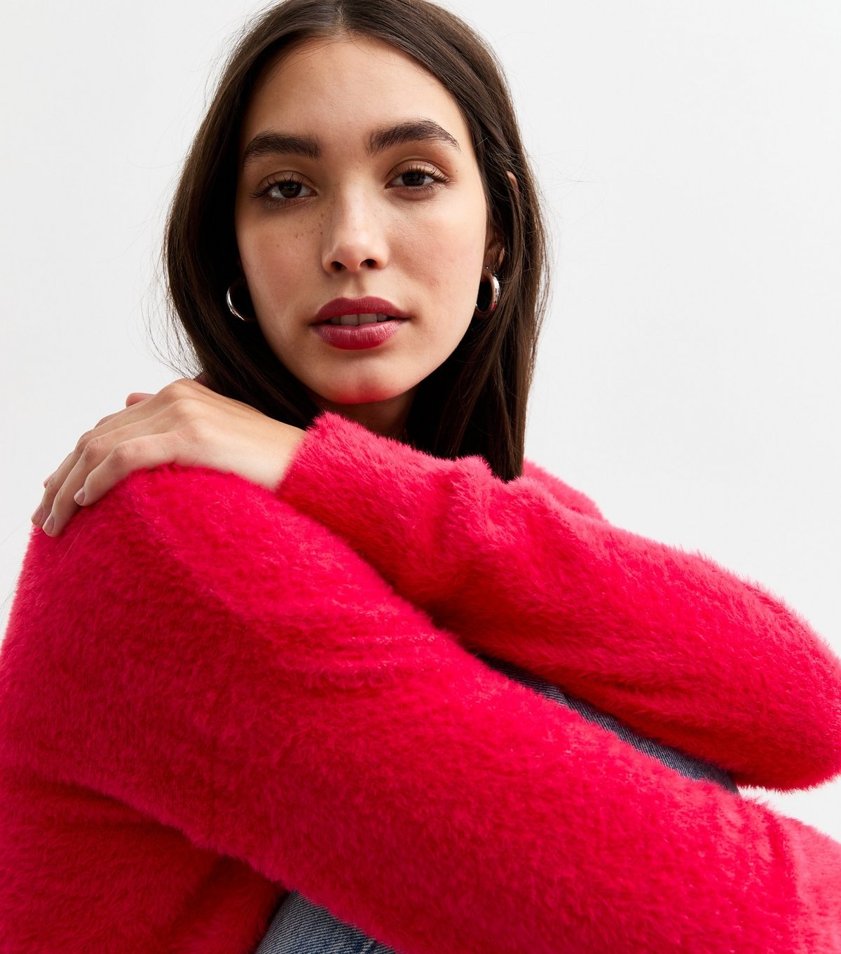 Sunshine Soul Women's Red Fluffy Knit Jumper Sunshine Soul New Look - 2