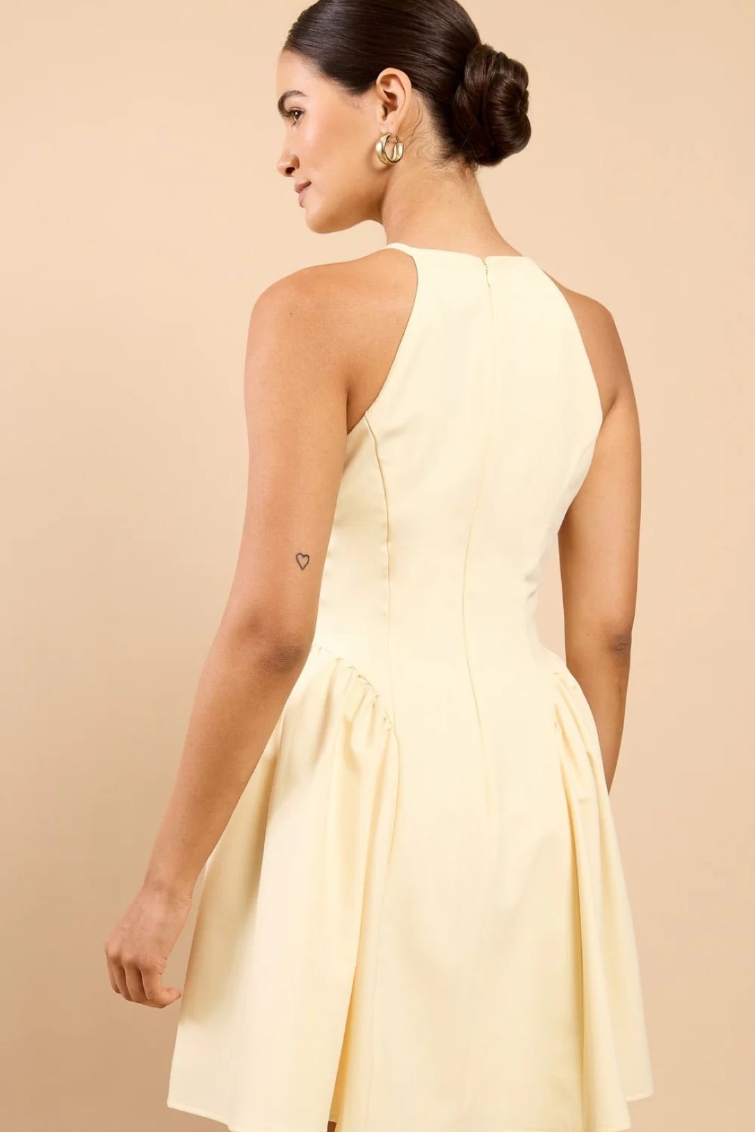 Little Mistress Little Mistress Women's Lemon Tie Detail Mini Dress - 2