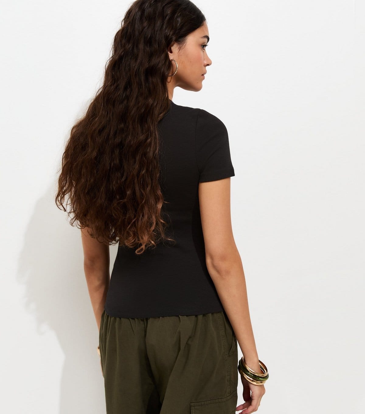 New Look Women's Black Cotton Rich Crew Neck Top New Look - 4