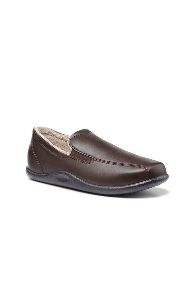Hotter Hotter Men's 'Relax' Slippers in Dark Brown - 2