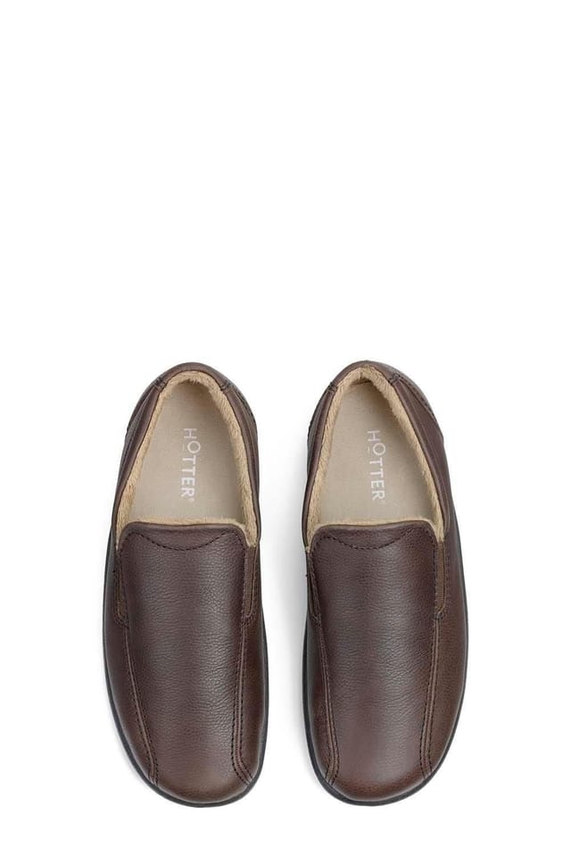 Hotter Hotter Men's 'Relax' Slippers in Dark Brown - 3