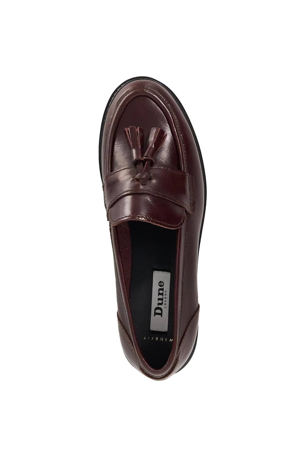 Dune London Dune London Women's Wide Fit 'Gracelyn' Leather Loafers in Red - 4