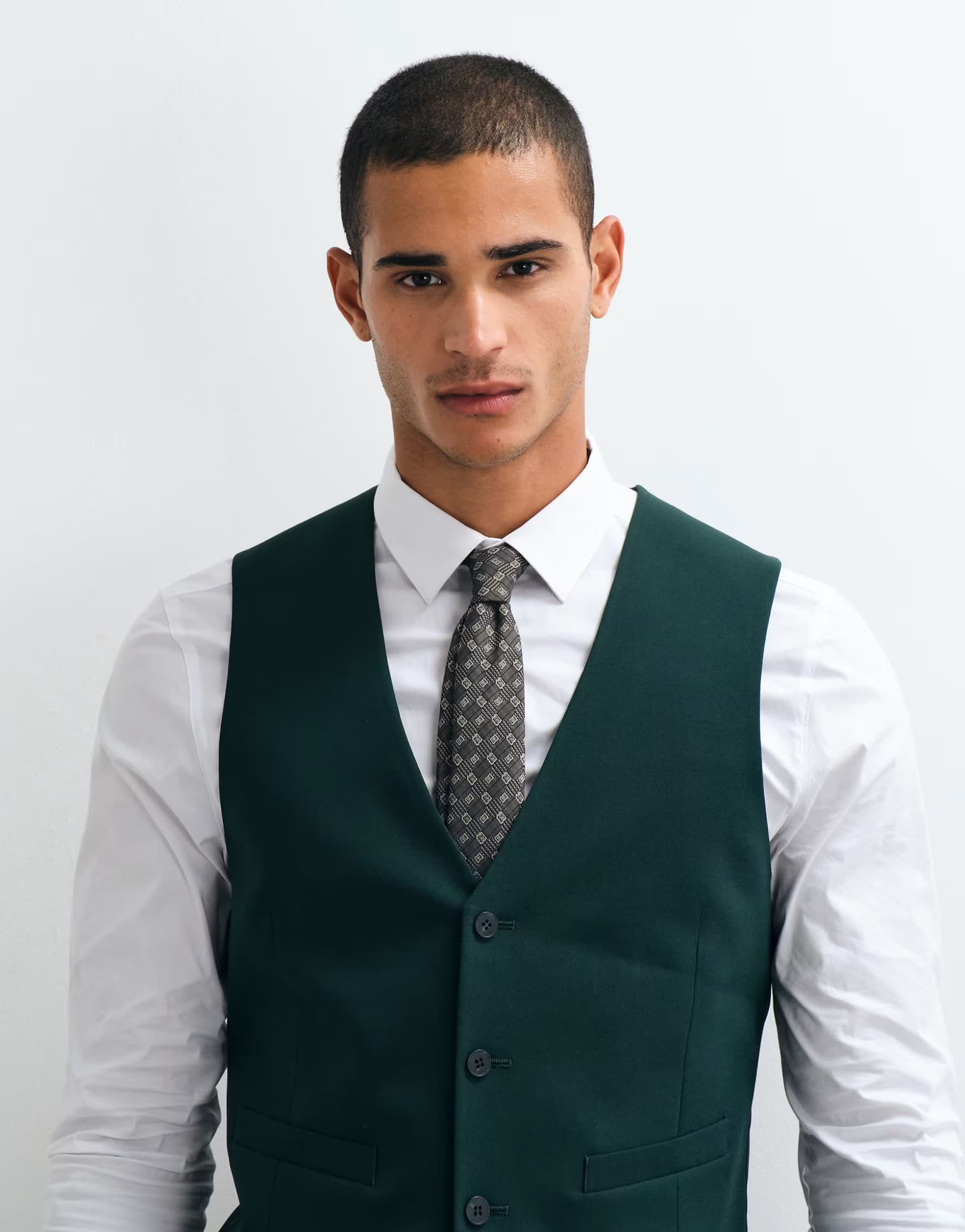 ASOS ASOS DESIGN skinny suit waistcoat in dark green
