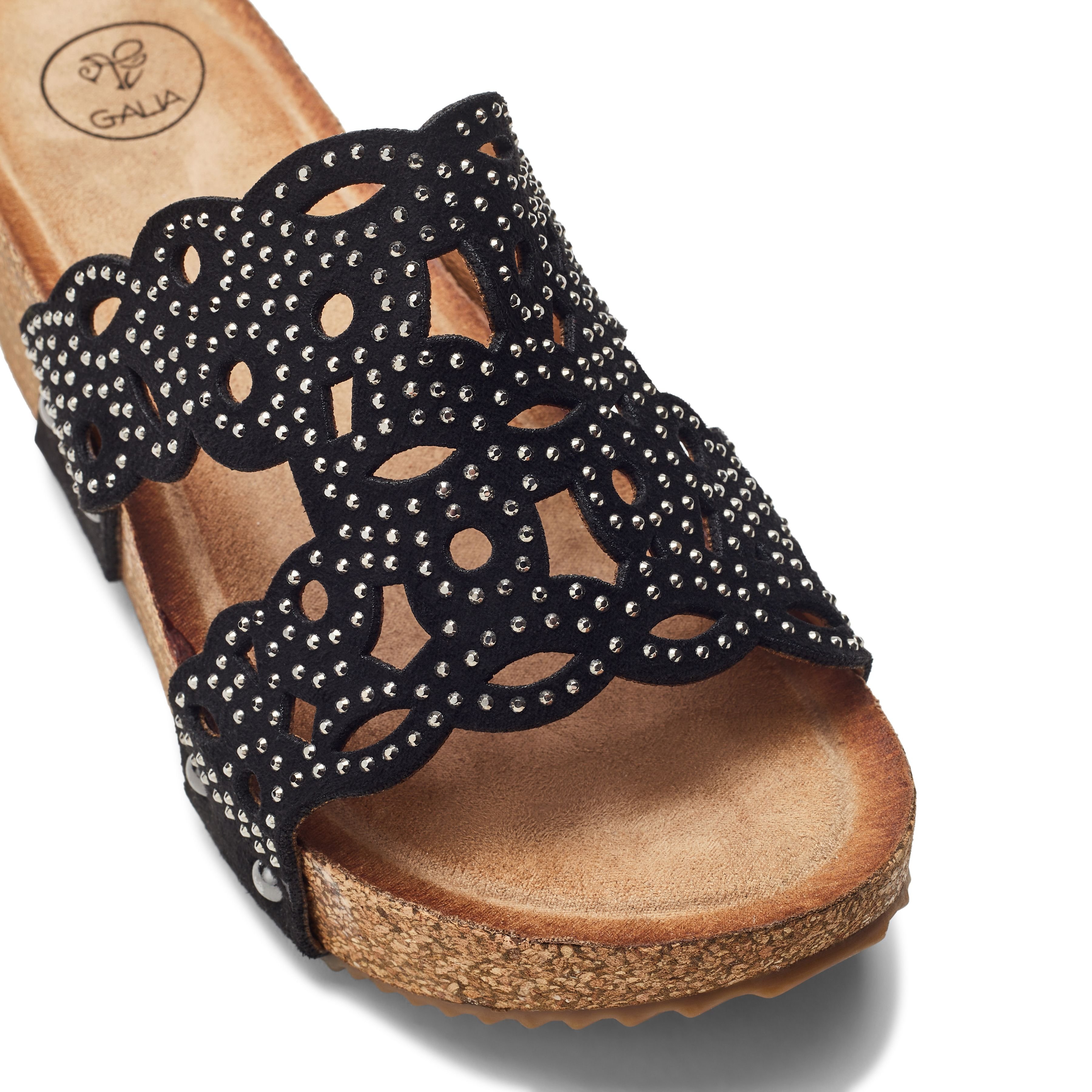 b.soleful b.soleful Women's 'Salvia' Porvair Sandals in Black - 2