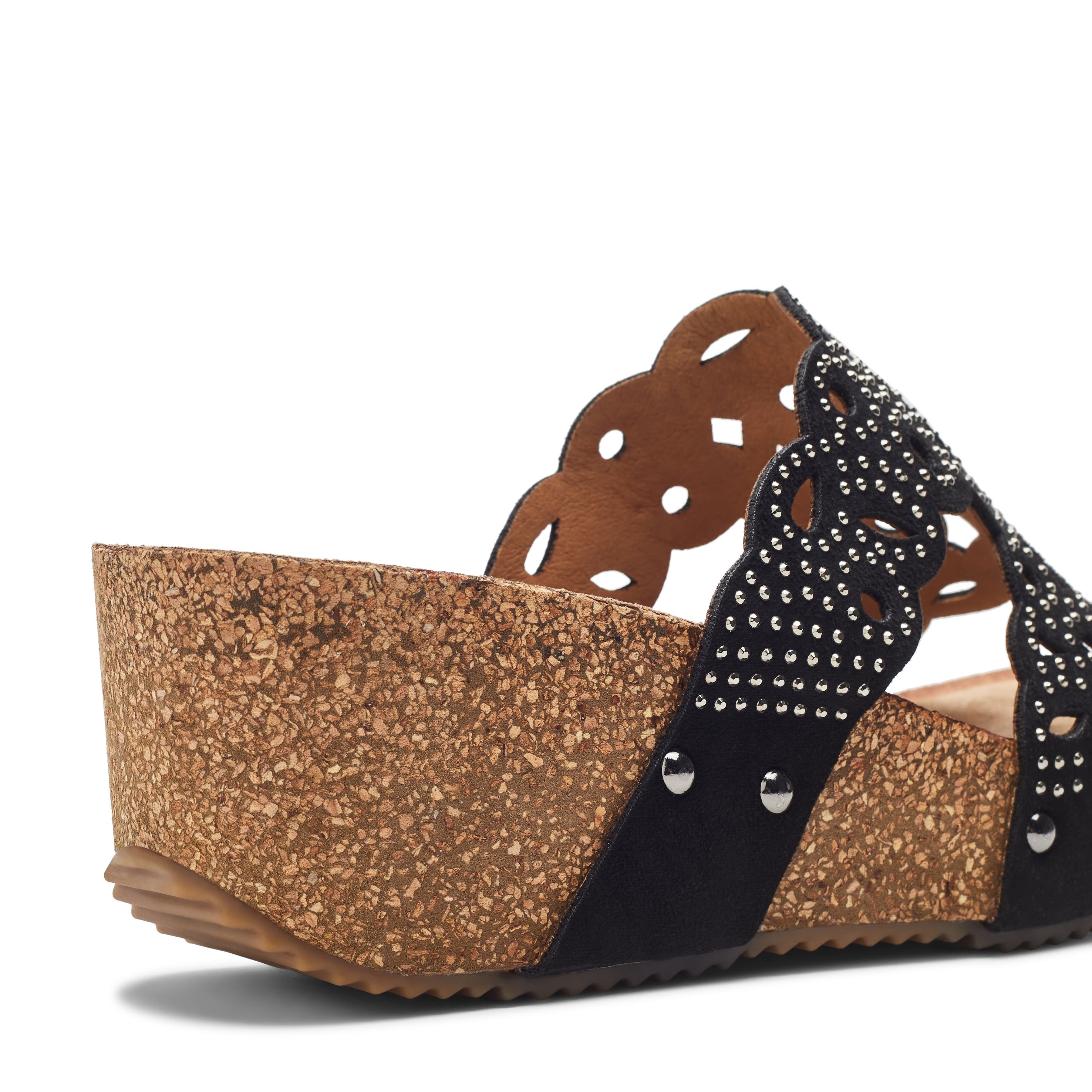 b.soleful b.soleful Women's 'Salvia' Porvair Sandals in Black - 3