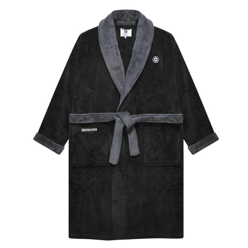 Lambretta Lambretta Men's Luxury AW25 Dressing Gown in Black - 1
