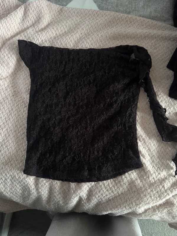 Bershka bershka brown lace top
