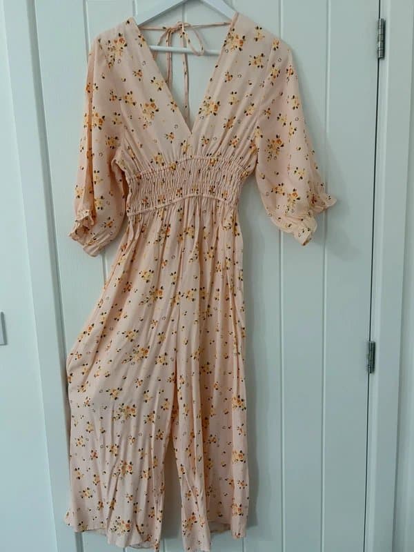ASOS ASOS Playsuit- Baby pink with summer flowers (Petite)