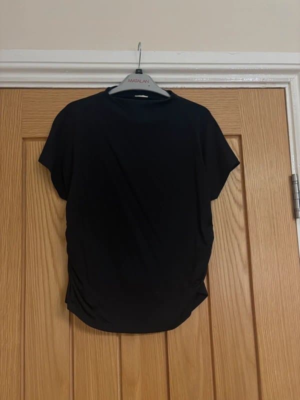 ASOS Asos black top with ruched sides