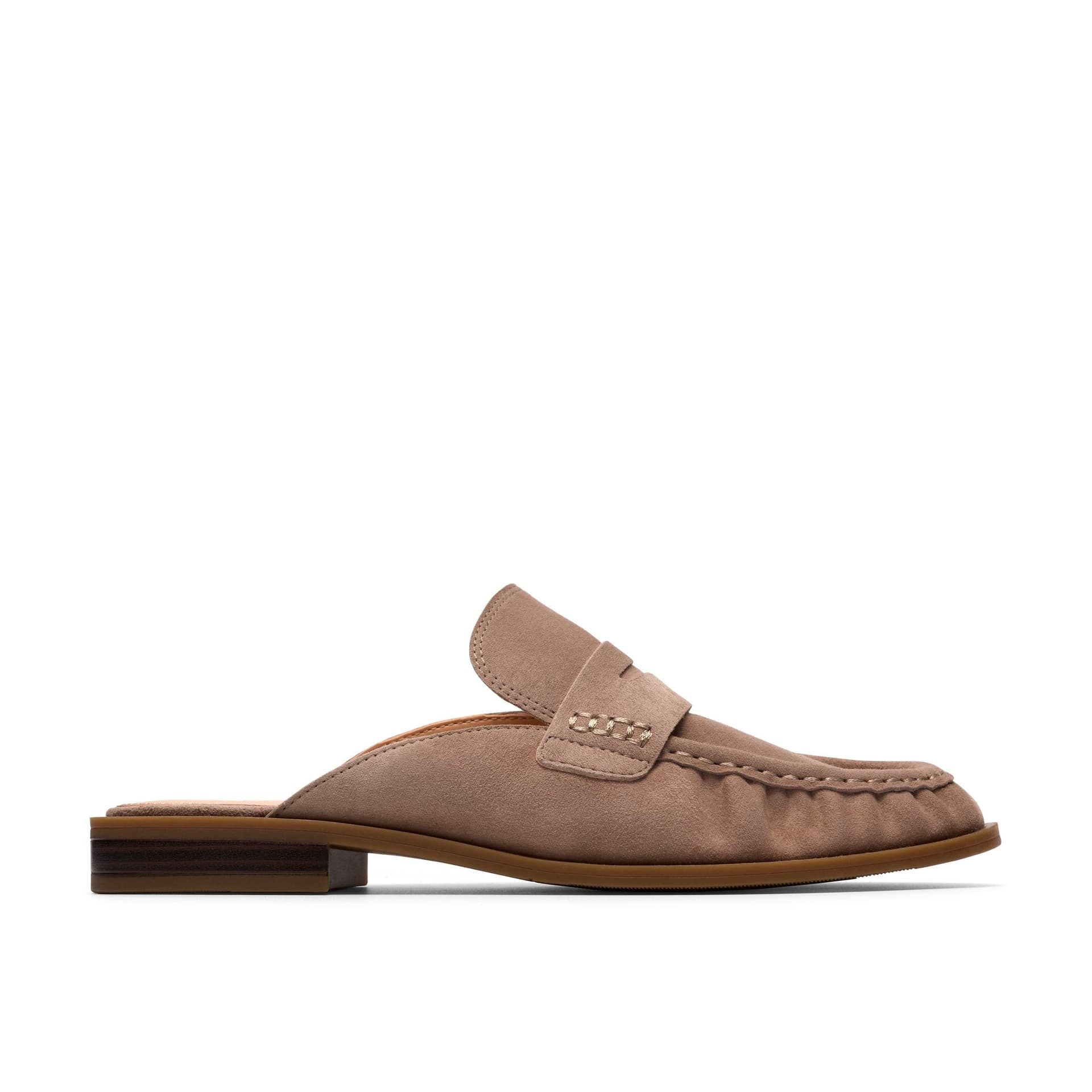 Clarks Clarks Women's Alixea Mule Mushroom Suede Mules, Slip Ons in Taupe