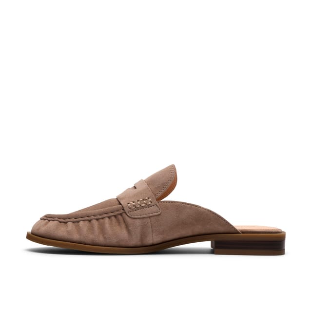 Clarks Clarks Women's Alixea Mule Mushroom Suede Mules, Slip Ons in Taupe - 3