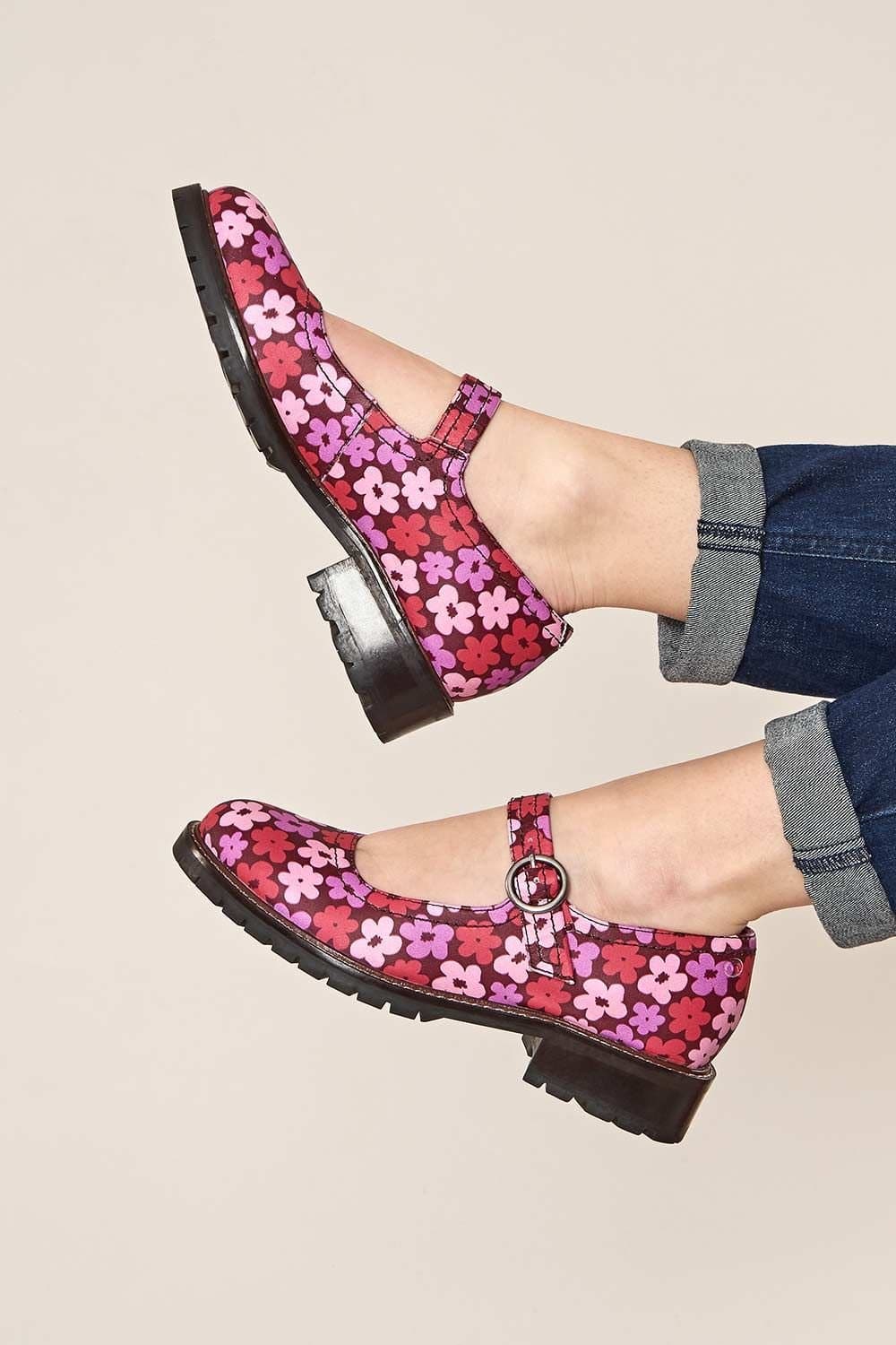 Moshulu Moshulu Women's Boyce' Flat Mary Jane Style Shoes in Magenta