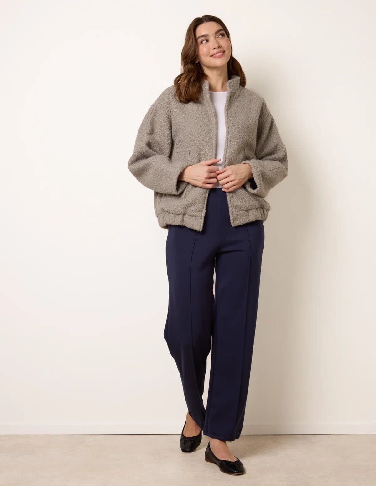 Blue Vanilla Pintuck Jersey Trousers