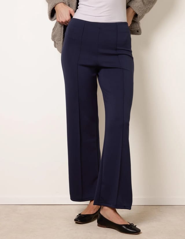 Blue Vanilla Pintuck Jersey Trousers - 2