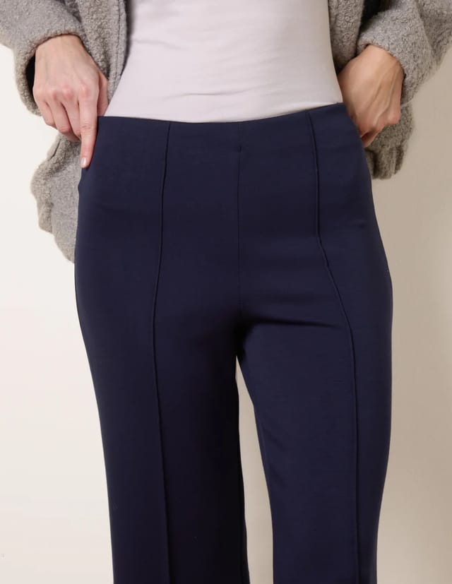 Blue Vanilla Pintuck Jersey Trousers - 3
