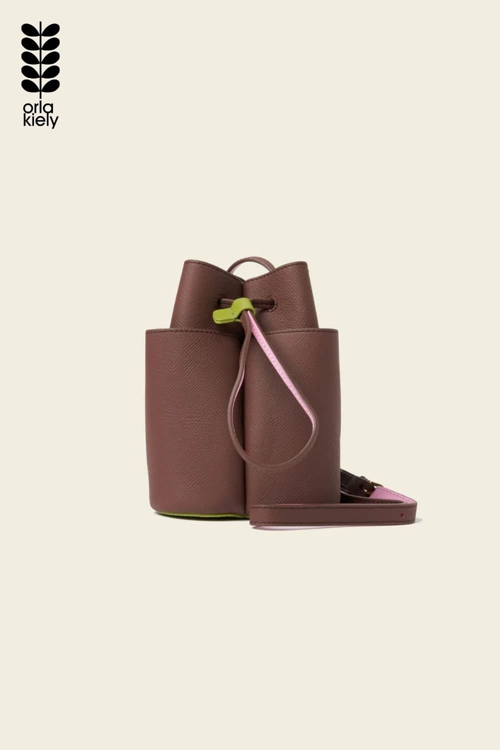 Orla Kiely Orla Kiely Women's Small Flower Petal Leather Crossbody Bag - Dark Brown