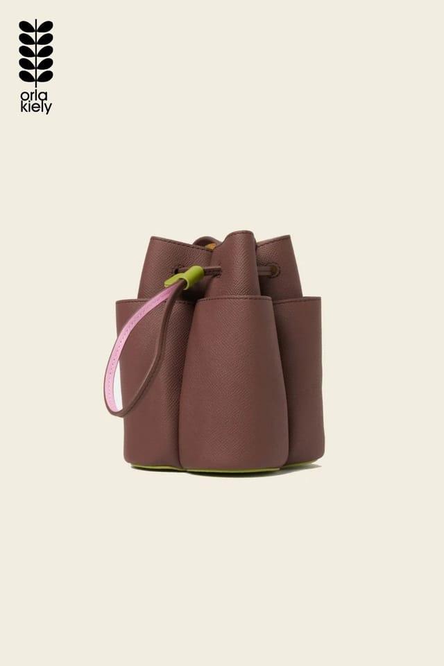 Orla Kiely Orla Kiely Women's Small Flower Petal Leather Crossbody Bag - Dark Brown - 2