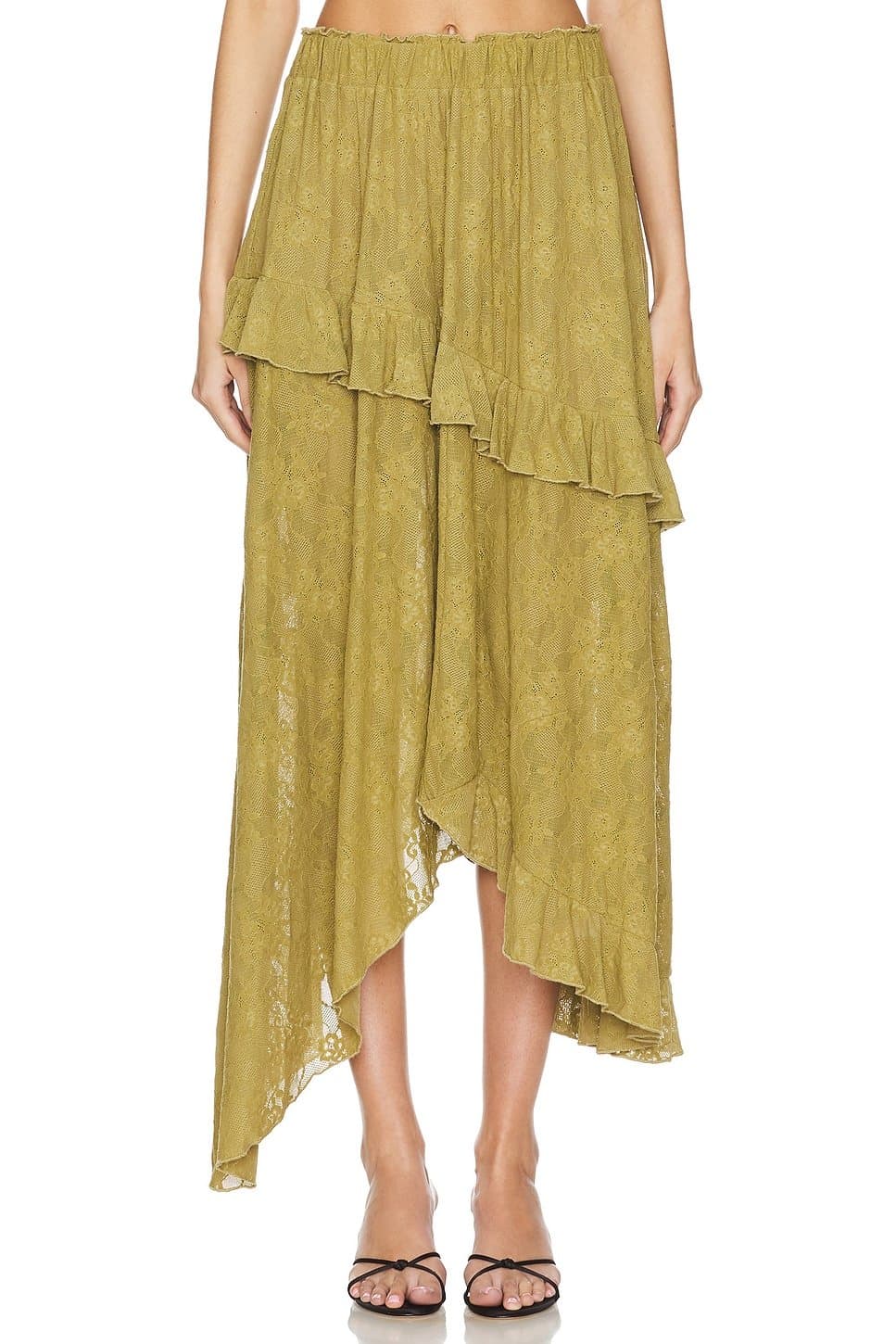 revolve Lace Ruffle Skirt