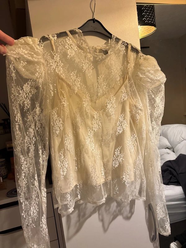 ASOS ASOS cream lace top and camisole - 1