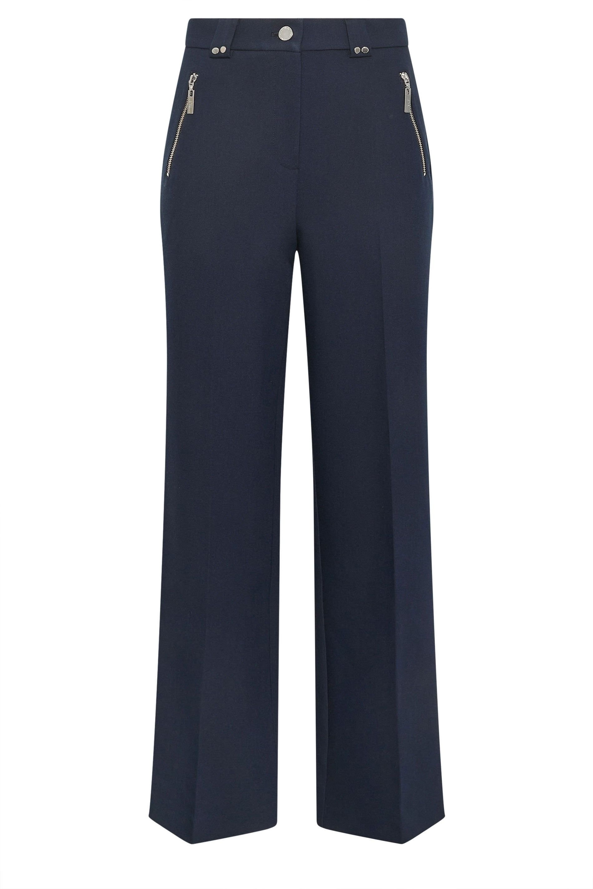 Star By Julien Macdonald Star by Julien Macdonald Women's Tailored Wide Leg Trousers in Dark Navy - 2