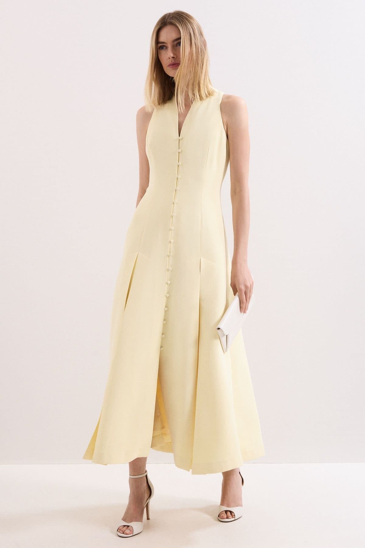 Phase Eight Phase Eight Women's Greta Tux Maxi Dress in Lemon