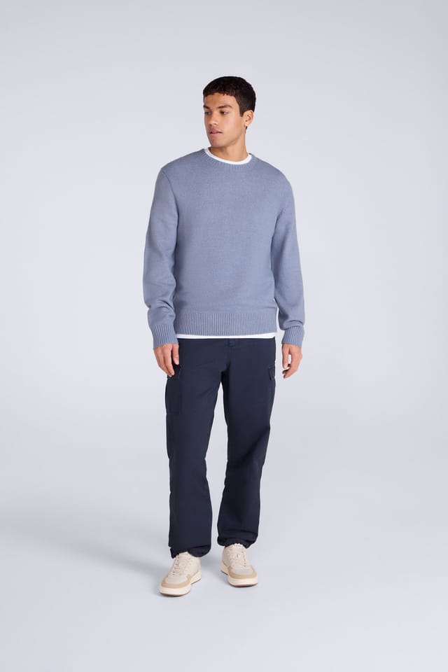 Animal Animal Men's Soft Comfortable Casual Stretchy Crew Neck Warm Cosy Pullover Jumper in Blue - 2