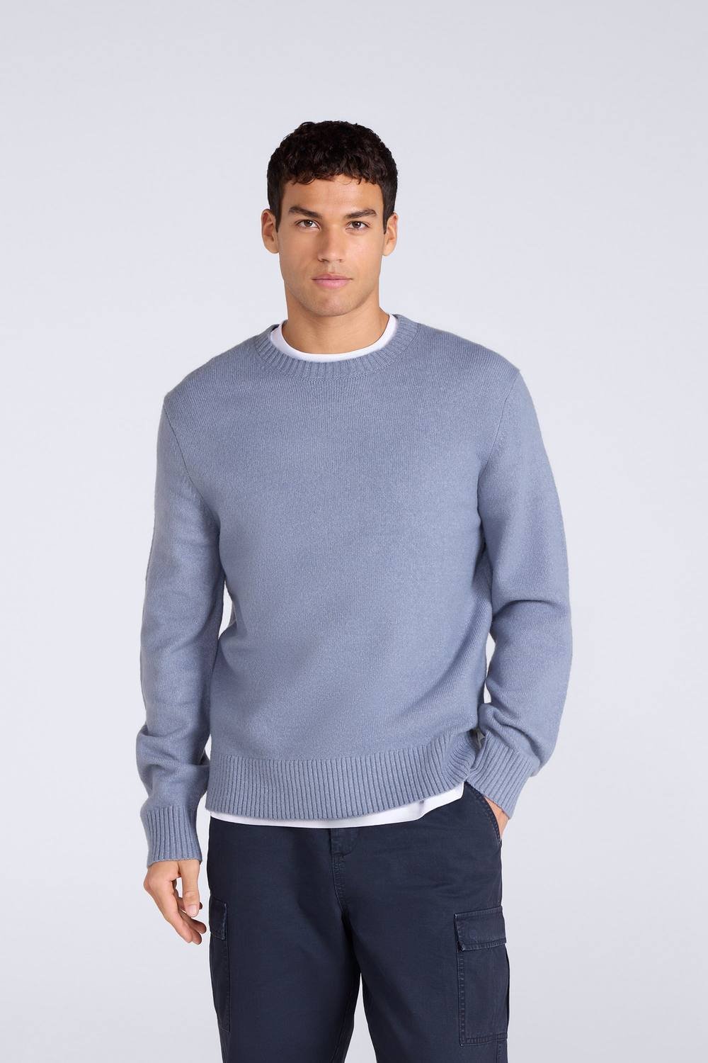 Animal Animal Men's Soft Comfortable Casual Stretchy Crew Neck Warm Cosy Pullover Jumper in Blue - 4