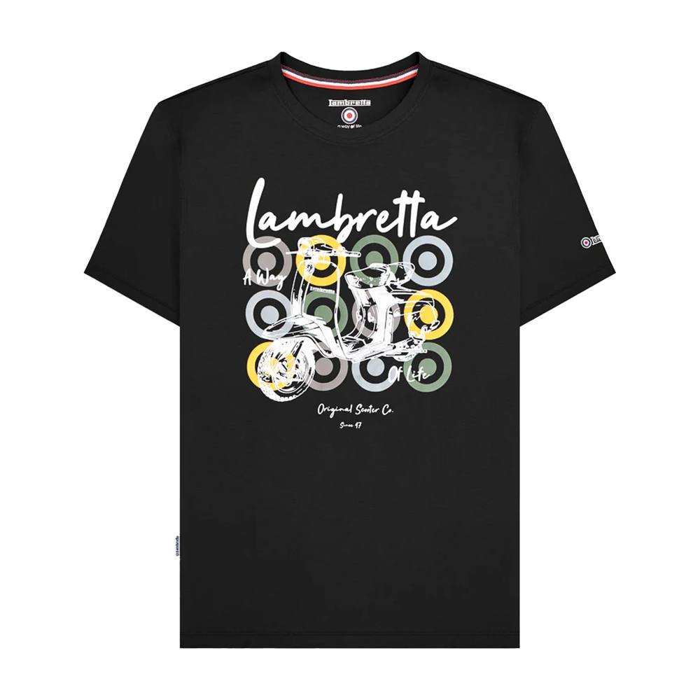 Lambretta Lambretta Men's Scooter Branded T-Shirt in Black - 4