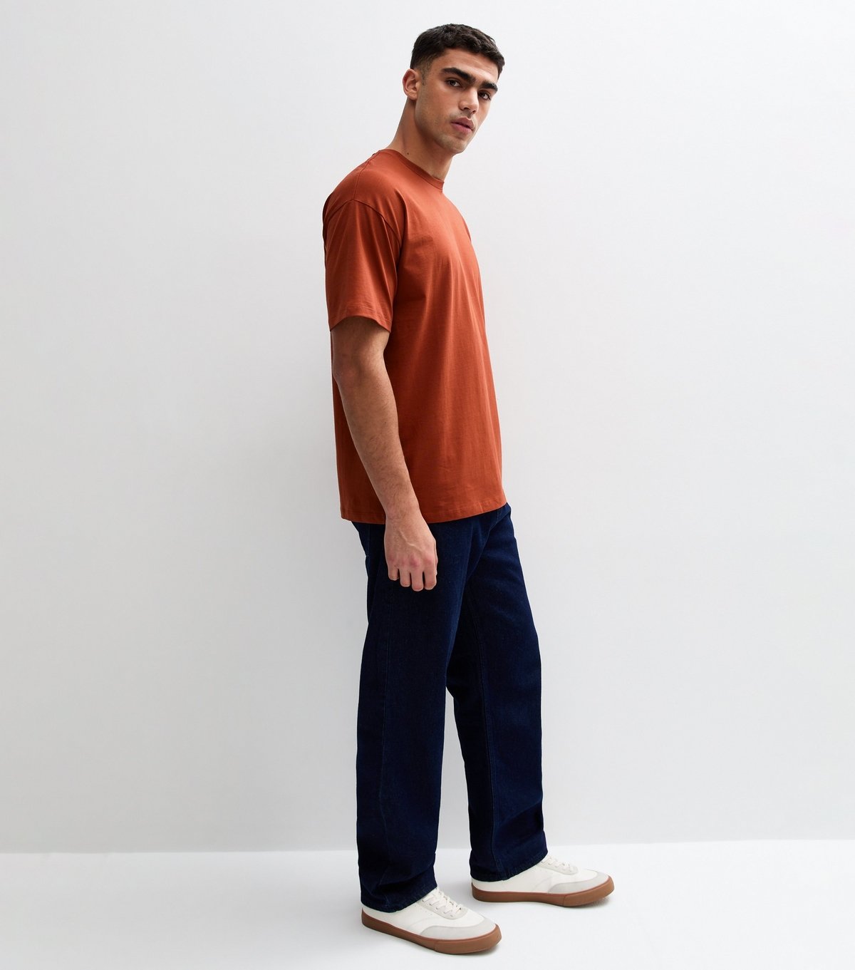 New Look Men's 2 Pack Rust/Khaki Oversized T-Shirts New Look - 3