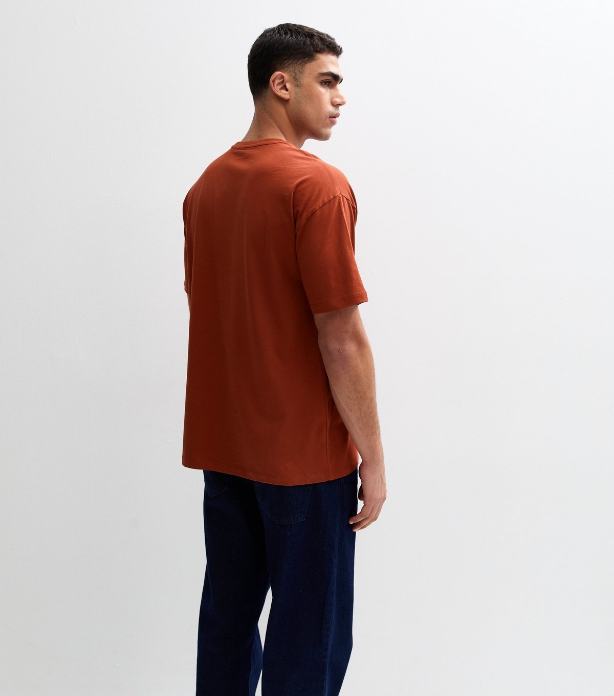 New Look Men's 2 Pack Rust/Khaki Oversized T-Shirts New Look - 4