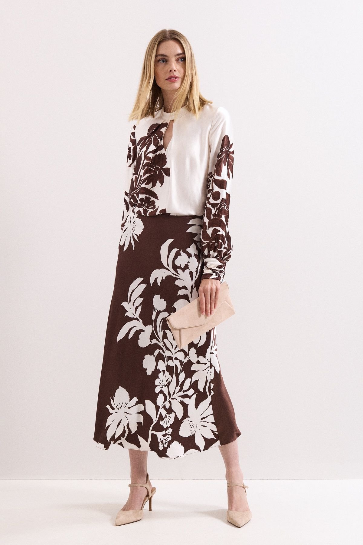 Phase Eight Phase Eight Women's Hattie Midi Skirt in Chocolate - 3