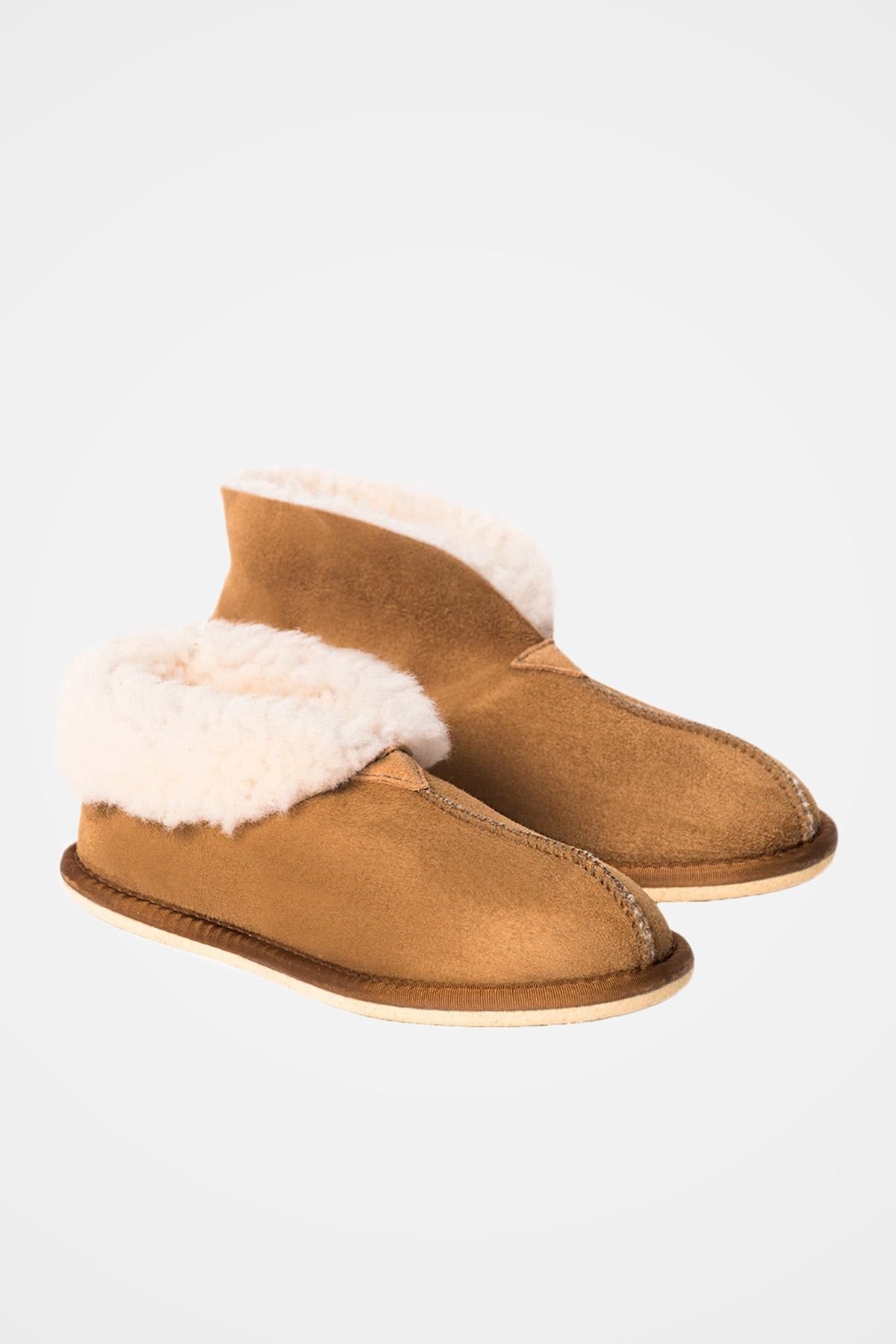 Celtic & Co Celtic & Co Women's ' Shearling Bootee Slippers in Light Brown - 3