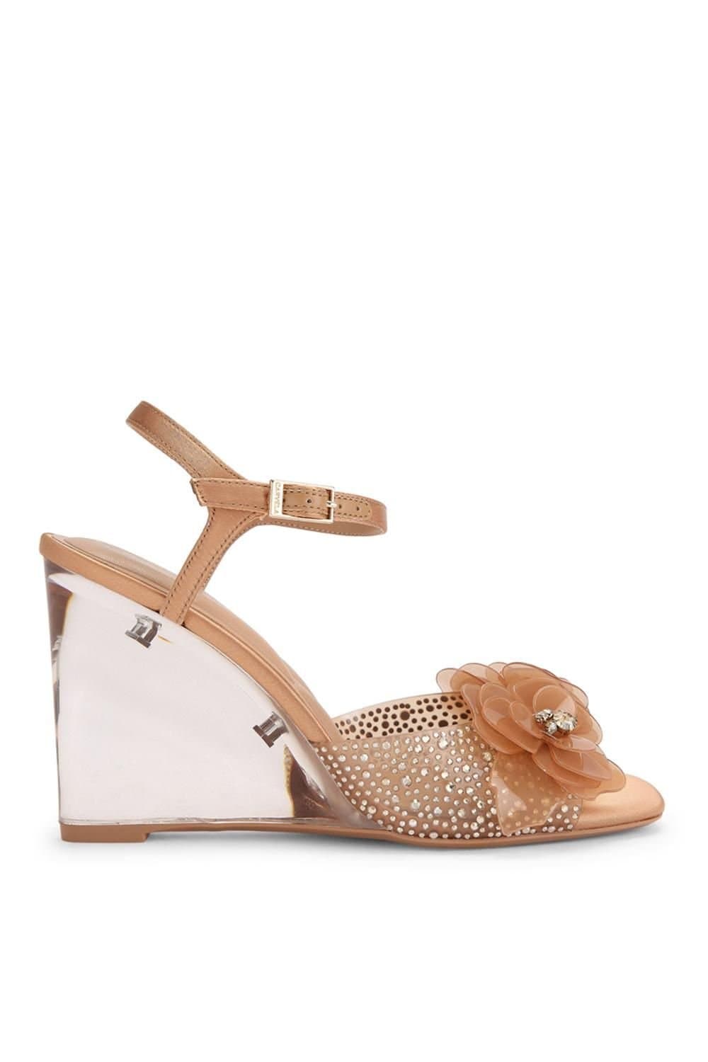 Carvela Carvela Women's 'Positano Flower Wedge' Heels in Bronze