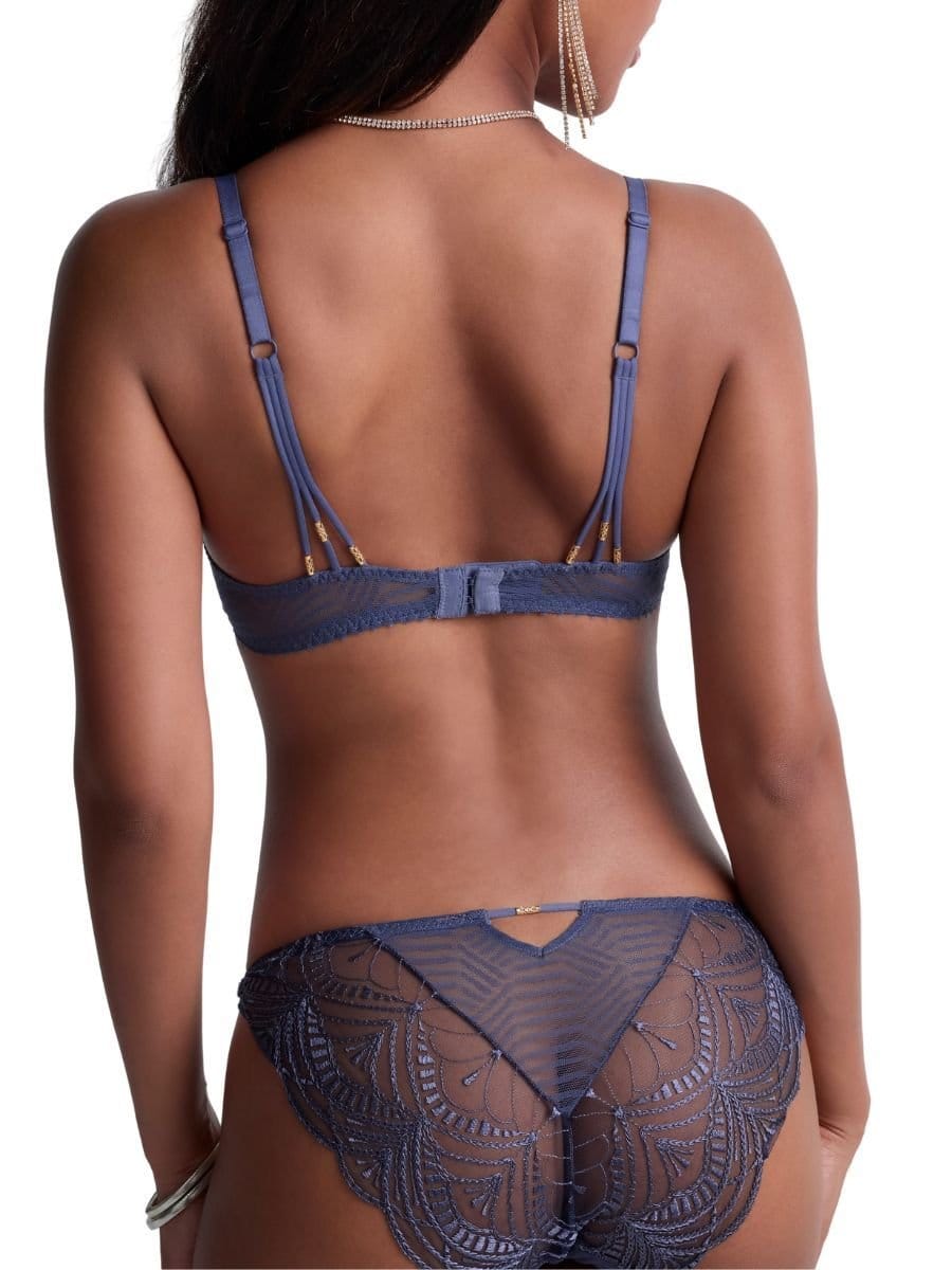 Aubade Aubade Women's Vibes Triangle Plunge Bra in Blue - 4