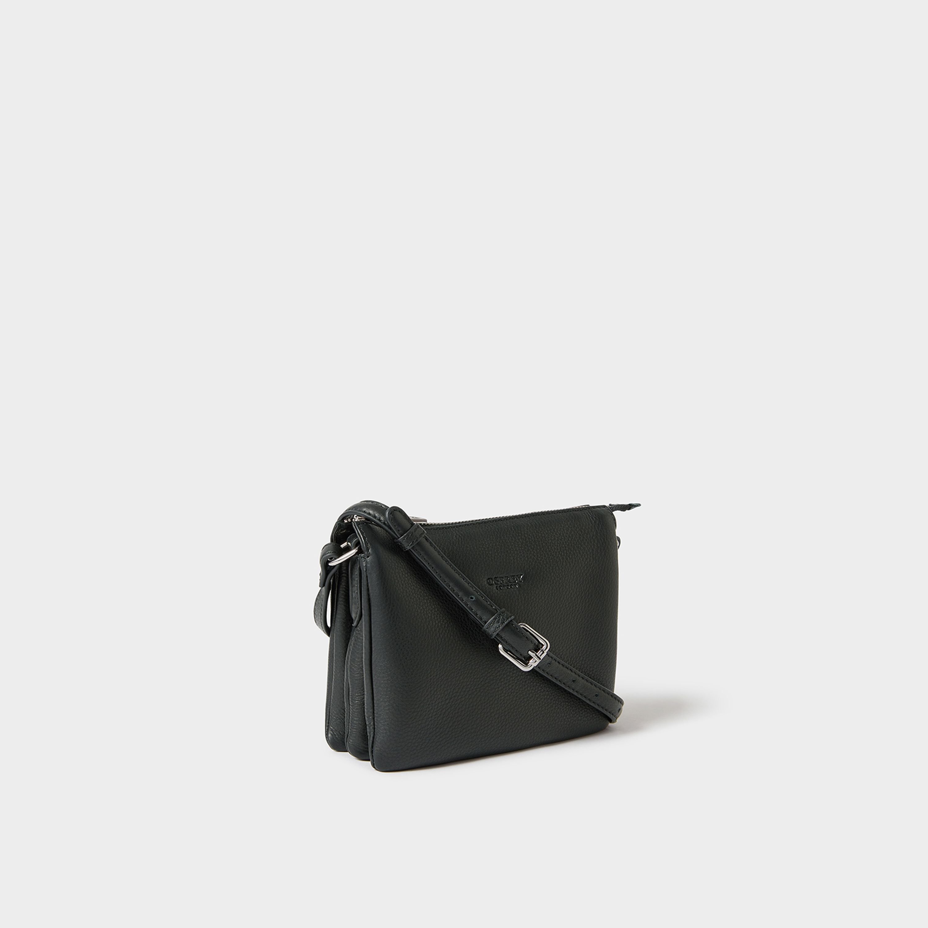 OSPREY LONDON OSPREY LONDON Women's The Kelso Small Leather Crossbody Bag in Black - 2