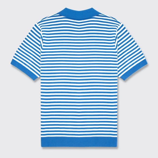 Walker & Hunt Walker & Hunt Men's Milton Striped Polo in Blue - 2