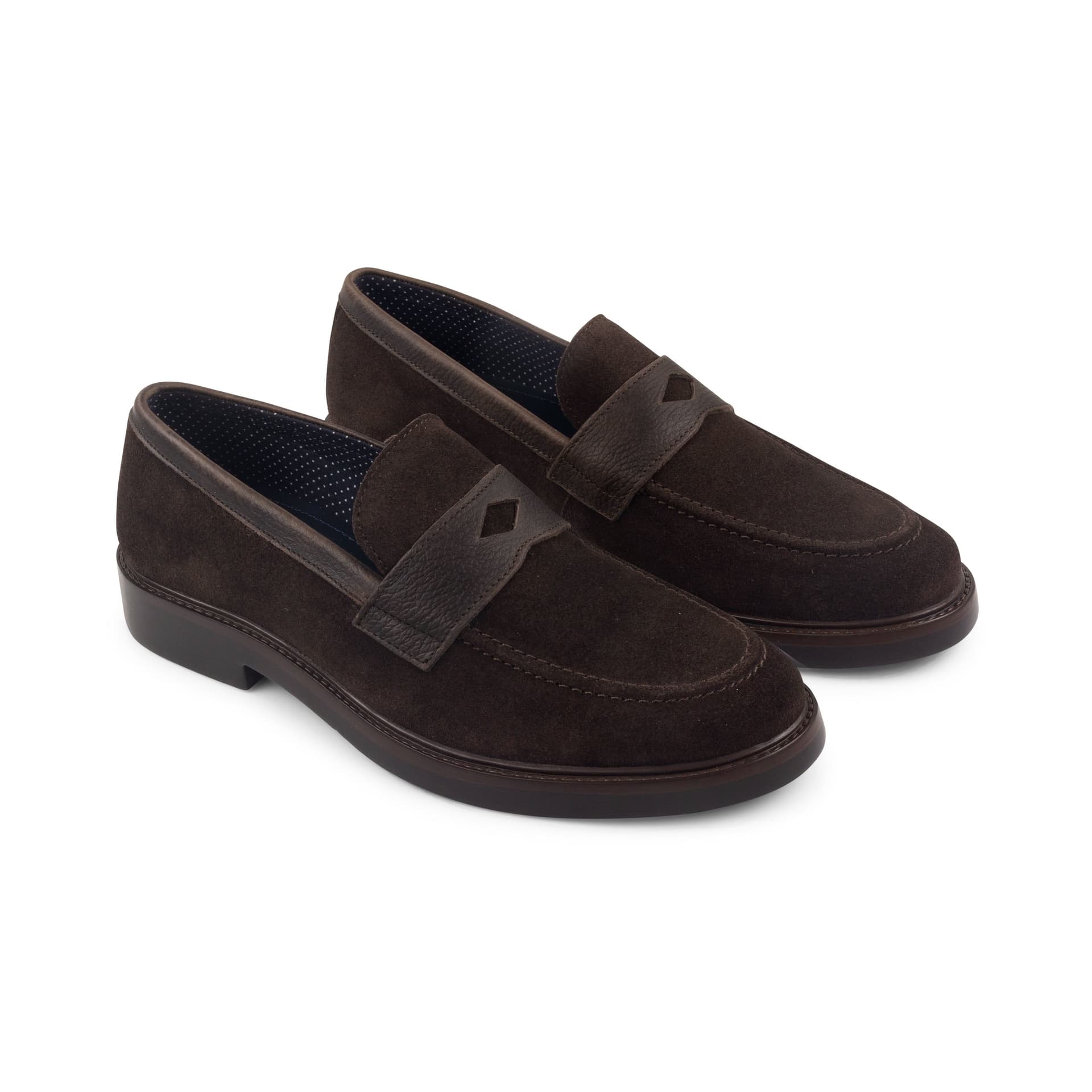 Amen Shoes Amen Shoes Men's Waterford Leather Formal Loafers in Dark Brown