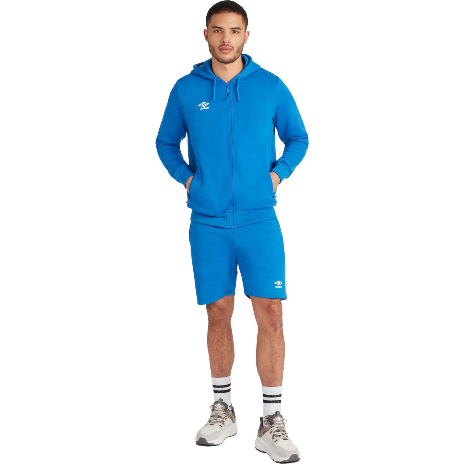 Umbro Umbro Men's Club Leisure Full Zip Hoodie in Mid Blue - 4