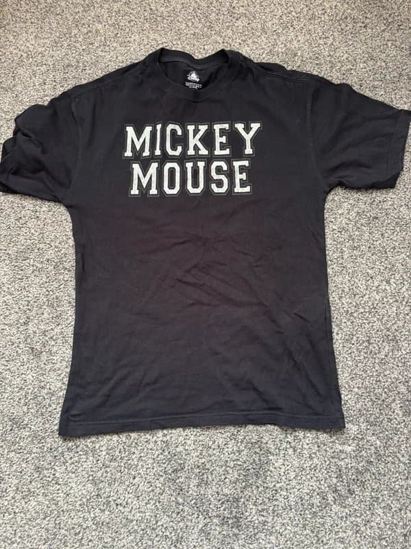 Disney black disney mickey mouse t-shirt size extra small