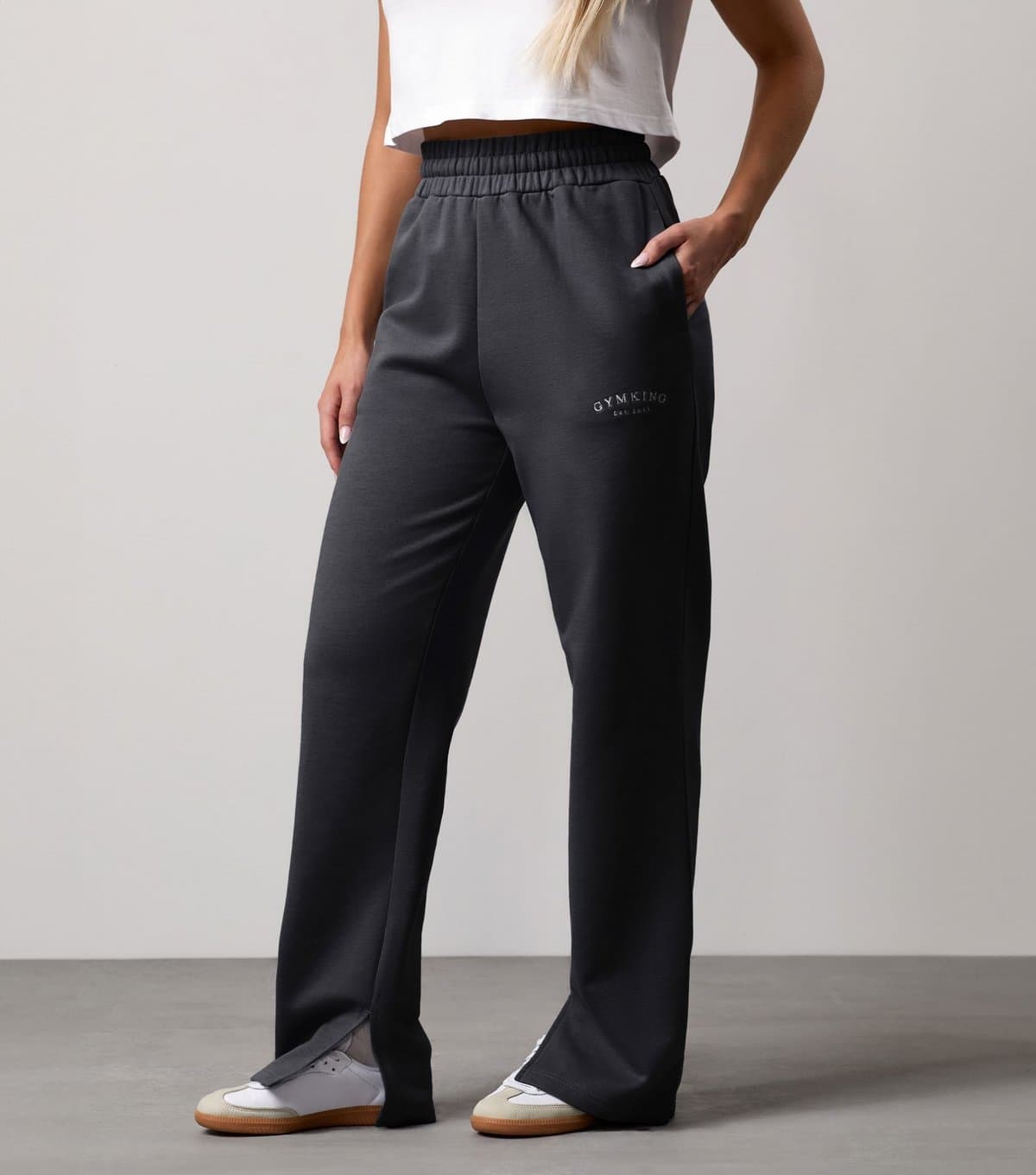 Gym King Women's Grey Compose Straight Leg Joggers Gym King New Look