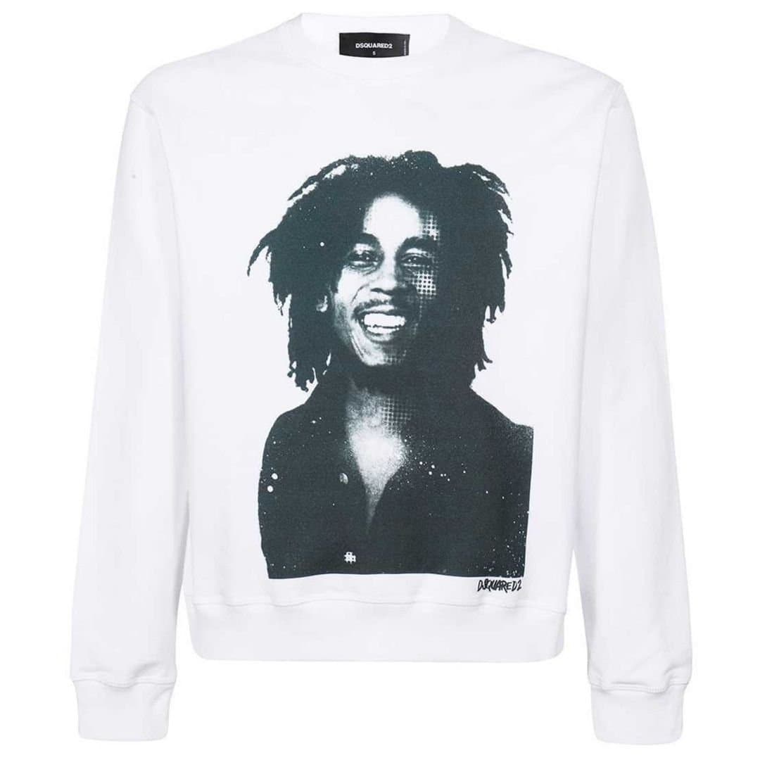 Dsquared2 Dsquared2 Men's Bob Marley Cool Fit White Sweatshirt